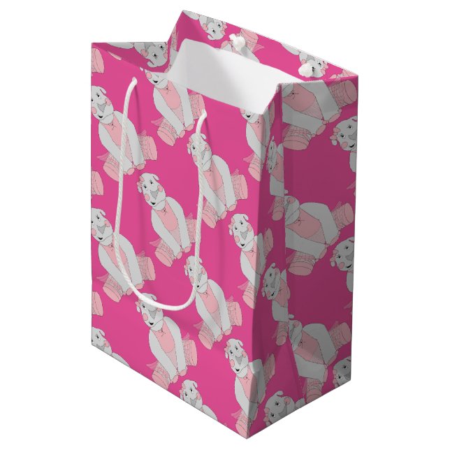 Sacola Para Presentes Média ilusima Ballerina Rhino (Frente inclinada)