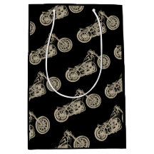 Ilustração de motocicleta Vintage em preto para ci