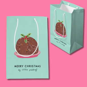 Sacola Para Presentes Média Ilustração de Portáteis Modernos do Feliz Natal