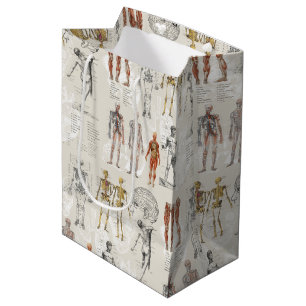 Sacola Para Presentes Média Ilustrações de Biologia da Anatomia Vintage