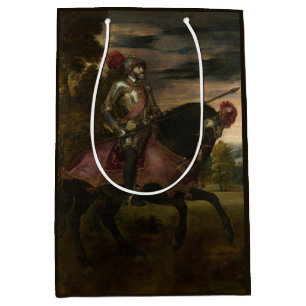Sacola Para Presentes Média Imperador Charles V em Horseback (por Titian)