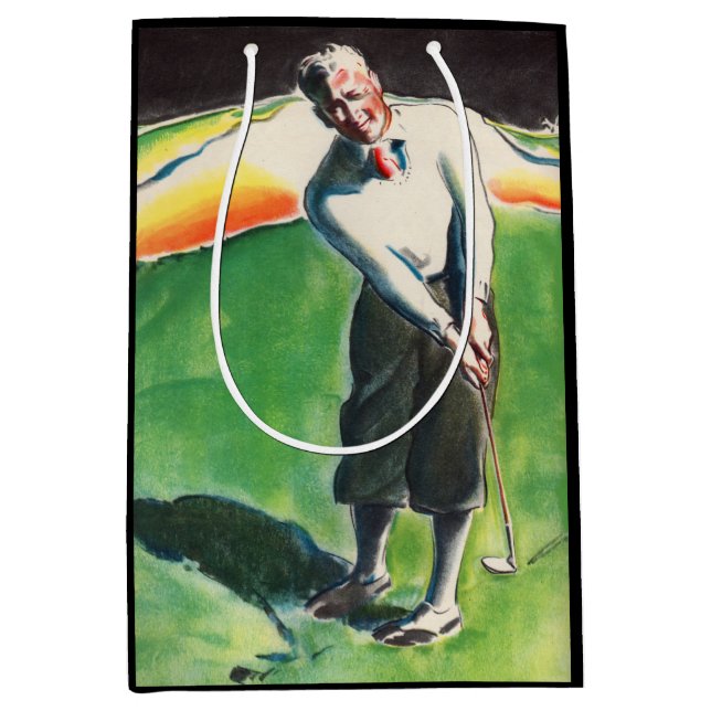Sacola Para Presentes Média Impressão de golfe de 1934 (Frente)