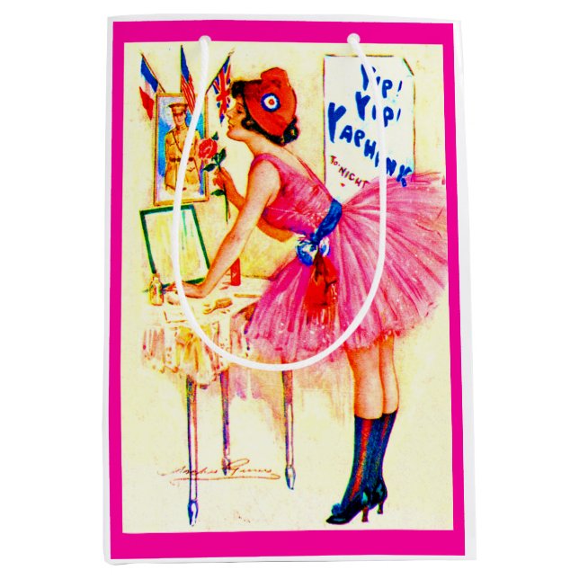 Sacola Para Presentes Média impressão de playbill Yip Yaphank de 1918 (Frente)