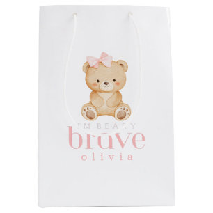 Sacola Para Presentes Média infância corajosa beary cancro crianças doentes no