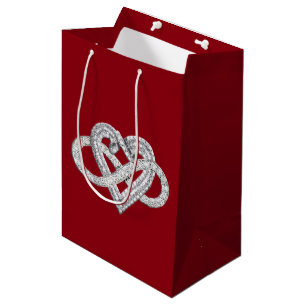 Sacola Para Presentes Média Infinity Heart Gift Bag