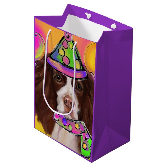Sacola Para Presentes Média Inglês Springer Spaniel (Frente inclinada)