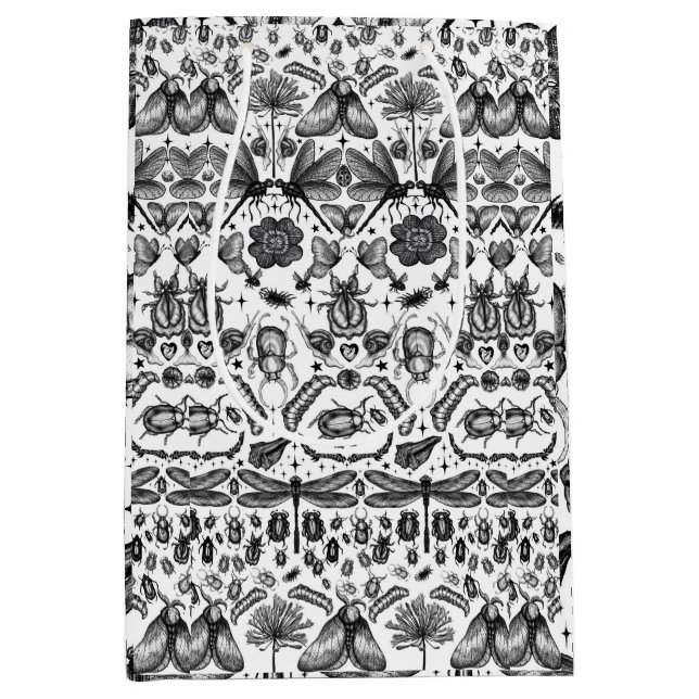 Sacola Para Presentes Média Insetos e Insetos (Frente)