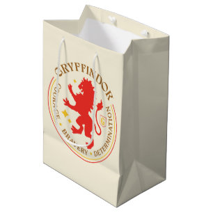Sacola Para Presentes Média Insígnia de Orgulho da Casa GRYFFINDOR™ Leão Verme
