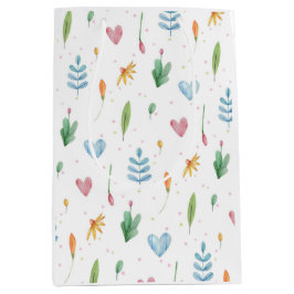 Sacola Para Presentes Média inspirado na natureza por primavera, modelo românt