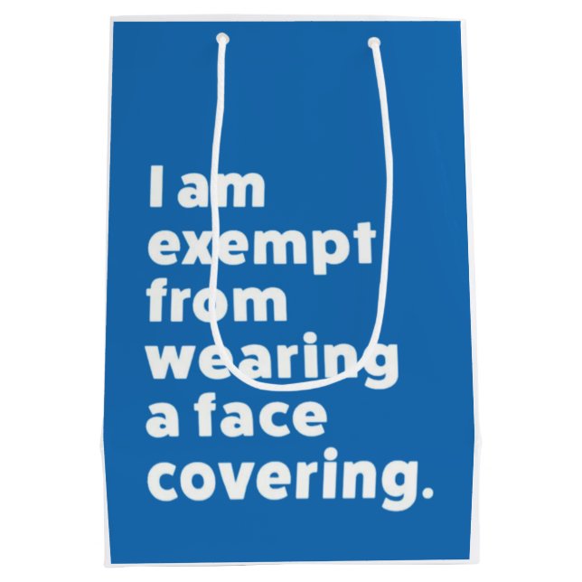 Sacola Para Presentes Média Isento de Vestir uma cobertura de rosto (Verso)