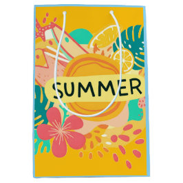 Sacola Para Presentes Média "Island Vibes: Design de camiseta de verão