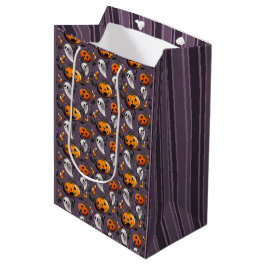 Sacola Para Presentes Média Jack-o-Ghost Roxo