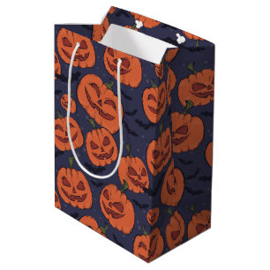 Sacola Para Presentes Média Jack-O-Lantern