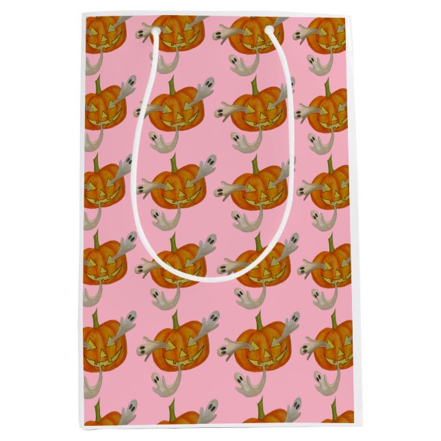 Sacola Para Presentes Média jack ou lanterna assombrado (Frente)