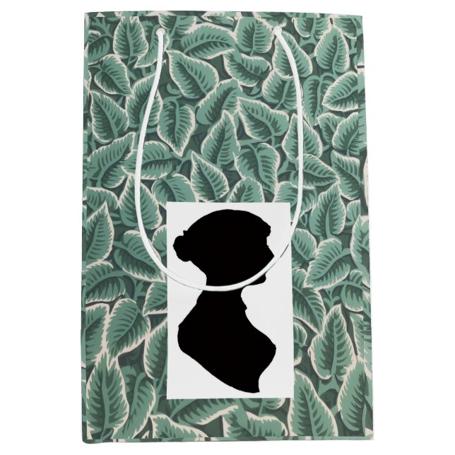 Sacola Para Presentes Média Jane Austen's Silhouette &  Home Wallpaper (Frente)