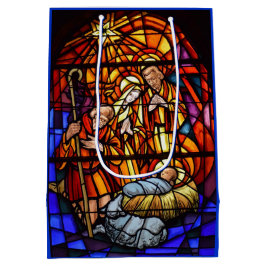 Sacola Para Presentes Média Janela de Vidro Estendida Natividade Bolsa de Nata