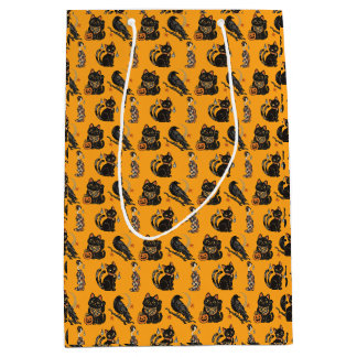 Sacola Para Presentes Média Japanese Halloween Yokai Pattern Gift Bag