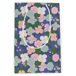 Sacola Para Presentes Média Jardim da Flor Pastel