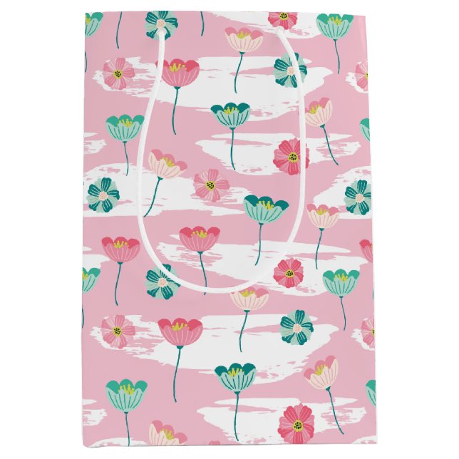 Sacola Para Presentes Média Jardim Springtime (Frente)