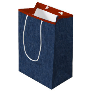Sacola Para Presentes Média Jeans azuis legendários