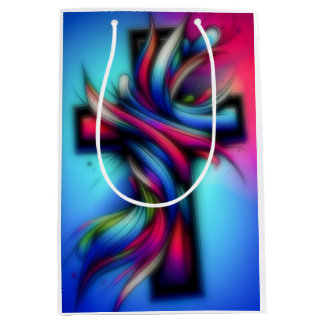 Sacola Para Presentes Média Jesus Cross