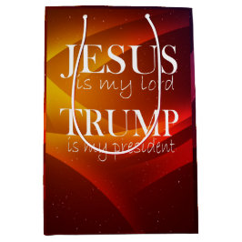 Sacola Para Presentes Média Jesus é Meu Senhor Trump é Meu Presidente