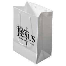 Sacola Para Presentes Média Jesus é o caminho, a verdade e a vida!