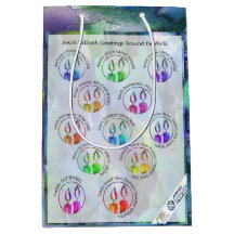 Jewish Sabbath Greetings Around the World Sticker