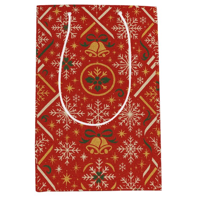 Sacola Para Presentes Média Jingle todo o caminho (Frente)