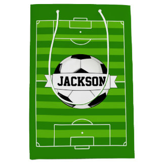 Sacola Para Presentes Média Jogador Personalizado/Nome da Equipe do Campo de F