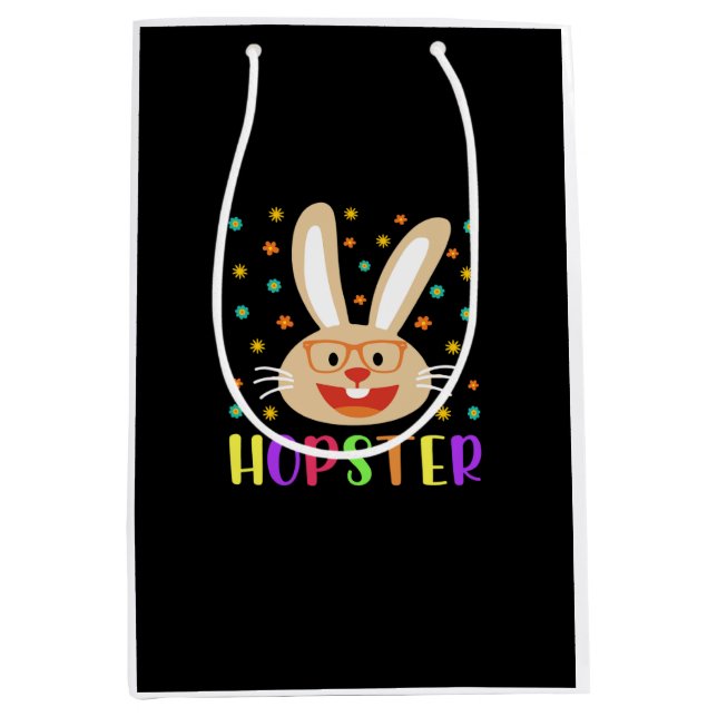 Sacola Para Presentes Média jogos com meus coelhos (Frente)