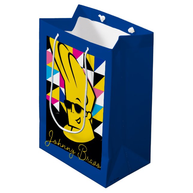 Sacola Para Presentes Média Johnny Bravo Pop Art Graphic (Frente inclinada)
