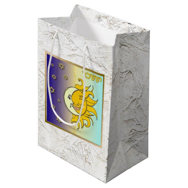 Sacola Para Presentes Média Judaica 12 Tribos De Arte Israel Issachar Gift Bag (Frente inclinada)