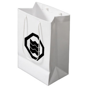Sacola Para Presentes Média Kanji em forma de encolhimento para três na bandej