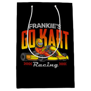 Sacola Para Presentes Média Kart Racing Motorsport Personalizado