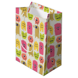 Sacola Para Presentes Média Kawaii Monster Birthday Gift Bag Medium