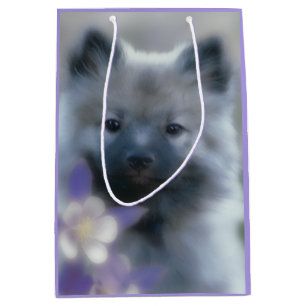 Sacola Para Presentes Média Keeshond e Columbine - Fotografia de Cães