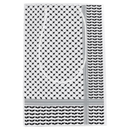 Sacola Para Presentes Média Keffiyeh preto e branco palestino