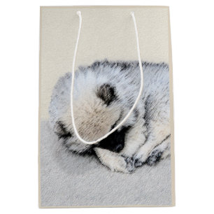 Sacola Para Presentes Média Kehond Slein Puppy Pintura Original