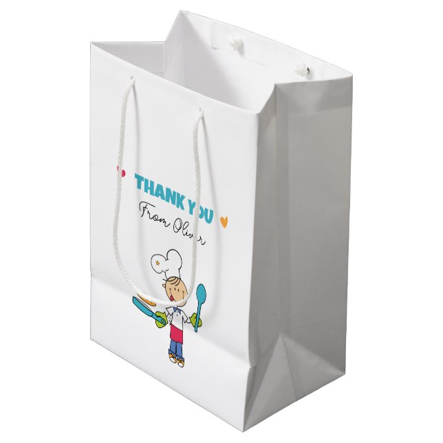 Sacola Para Presentes Média Kids’ Pancake Birthday Gift Bag – Little Chef Them (Frente inclinada)