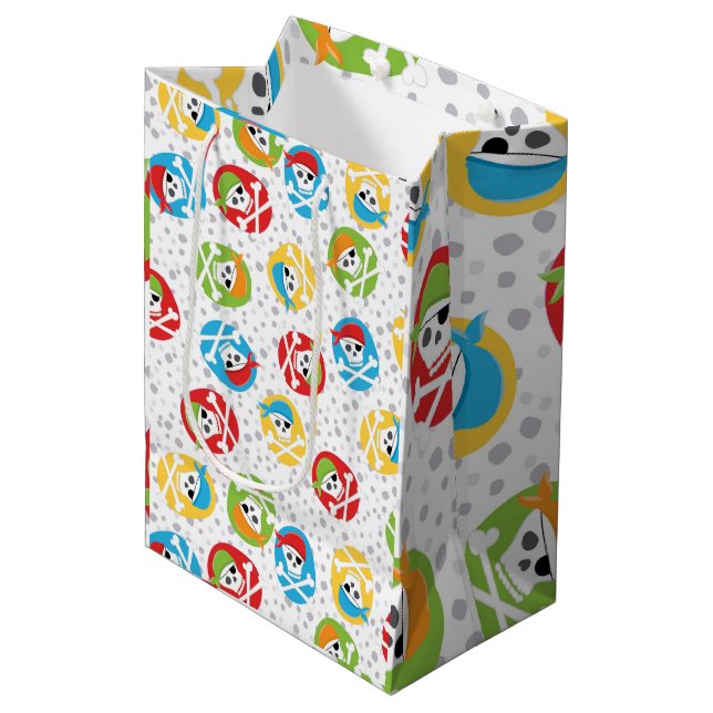 Sacola Para Presentes Média Kids SKULL Party Pirate Medium Gift Bag (Frente inclinada)