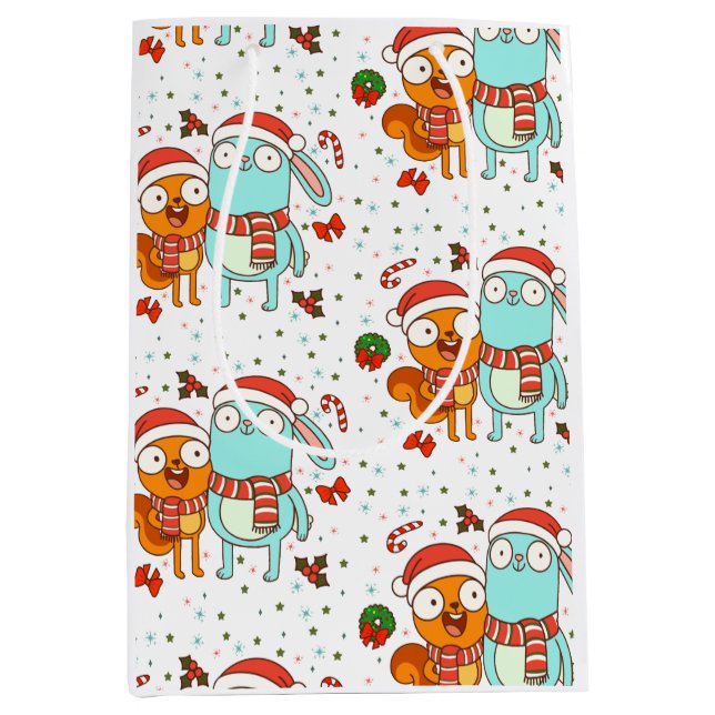 Sacola Para Presentes Média Kiff and Barry Holiday (Frente)