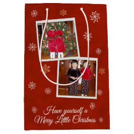 Sacola Para Presentes Média Kisses Floco de Neve