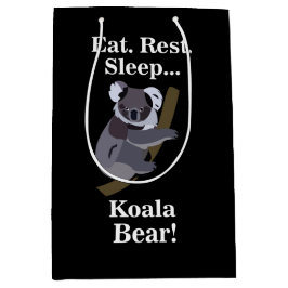 Sacola Para Presentes Média Koala Bear Funny