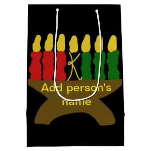 Sacola Para Presentes Média Kwanzaa Velas Saco de Presente Médio