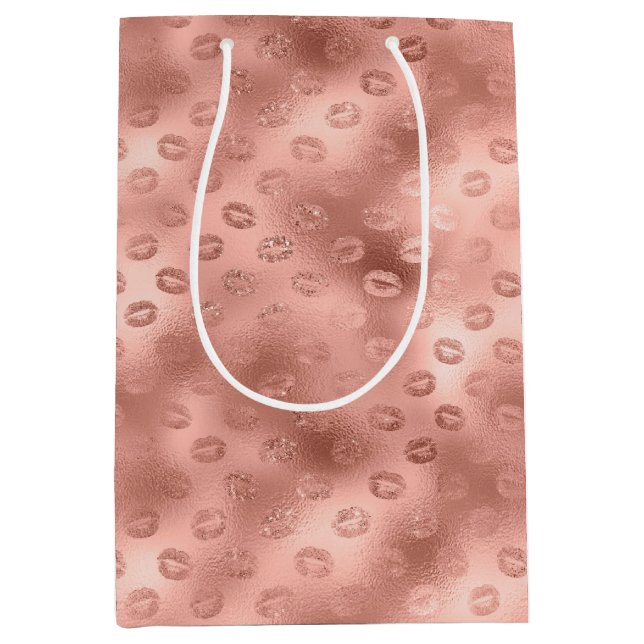 Sacola Para Presentes Média Lábios Cintilantes (Frente)