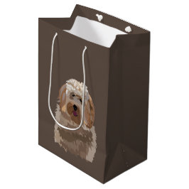 Sacola Para Presentes Média Labradoodle Goldendoodle Poodle Cachorro Animal de