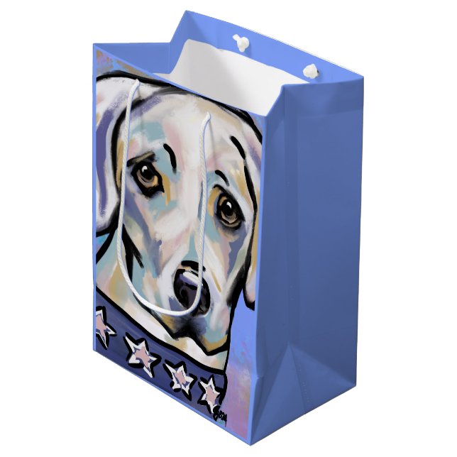 Sacola Para Presentes Média Labrador Retriever (Frente inclinada)