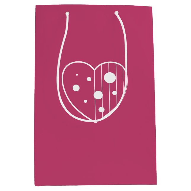 Sacola Para Presentes Média Lace of Love (Frente)