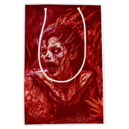 Sacola Para Presentes Média Lady Ghoul Snarling Amidst Plants